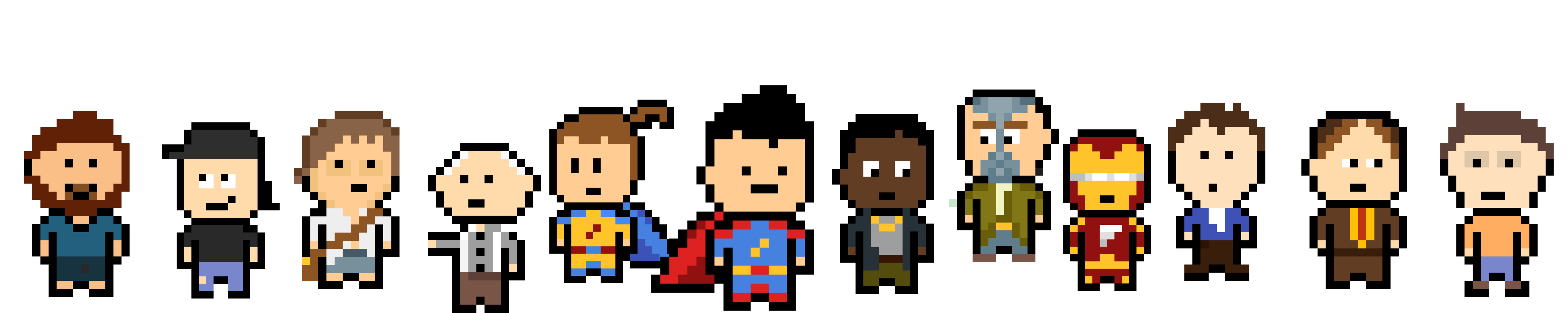 pixel art lineup of the real heroes of ecommerce